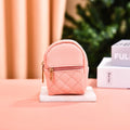 Mini Backpack Cosmetic Bag for Women Pendant Keychain PU Leather Makeup Bag Lipstick Bag Card Holder Organizer Zipper Pouch